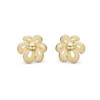 Happy Flower, studs, goldpl silver