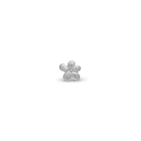 Graceful Flower Enkelt Ørestik / Single Stud - Mat Sterling Sølv