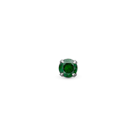 Green Nature Enkelt Ørestik / Single Stud - Blankpoleret Sterling Sølv m. 1 Cubic Zirkonia