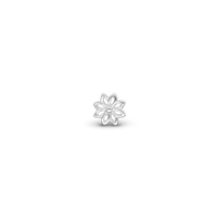 Simple Flower Enkelt Ørestik / Single Stud - Blankpoleret Sterling Sølv
