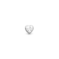 Sparkling Love Enkelt Ørestik / Single Stud - Blankpoleret Sterling Sølv m. 1 Cubic Zirkonia