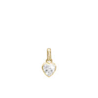 Sparkling Love Vedhæng - Blankpoleret Forgyldt Sterling Sølv m. 1 Cubic Zirkonia