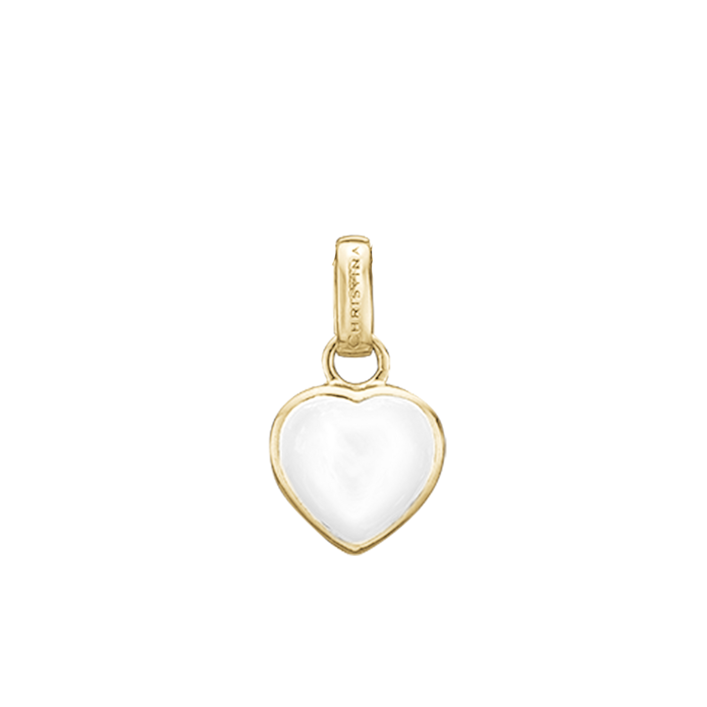 Pearl Heart Pendant, gold
