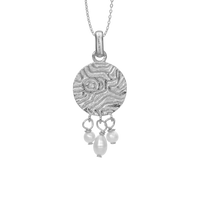 Dazzling imprint Vedhæng - Blankpoleret Sterling Sølv m. 3 Hvide Ferskvandsperler