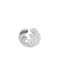 Ocean Splash Vedhæng - Blankpoleret Sterling Sølv m. 37 Cubic Zirkonia