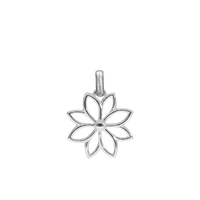 Simple Flower Vedhæng - Blankpoleret Sterling Sølv