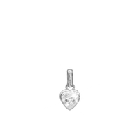 Sparkling Love Vedhæng - Blankpoleret Sterling Sølv m. 1 Cubic Zirkonia