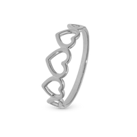 Dancing Love Ring - Blankpoleret Sterling Sølv