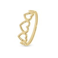 Dancing Love Ring - Blankpoleret Forgyldt Sterling Sølv