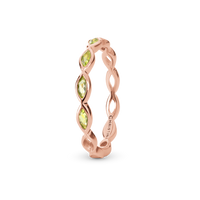 Eternity Peridot, rose goldpl., size 59