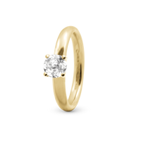 Topaz Solitaire ring - Forgyldt