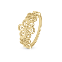 Flower Heaven Ring - Blankpoleret Forgyldt Sterling Sølv
