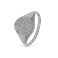 Fingerprint Ring - Blankpoleret Sterling Sølv