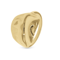Wavy Ring - Blankpoleret Forgyldt Sterling Sølv