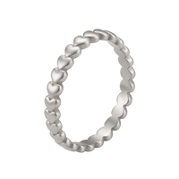Hearts Ring - Mat Sterling Sølv