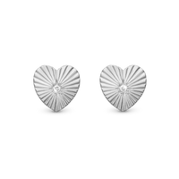 Sunshine Heart, studs, silver