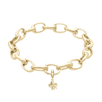 Mors Dag Forgyldt Link Armbånd Til Charms - m. 4 mm Charm i Forgyldt Sterling Sølv