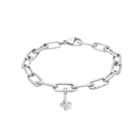 Mors Dag Small Link Armbånd Til Charms - m. 4 mm Charm i Sterling Sølv
