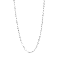 Halskæde 40+15 cm - Blankpoleret Sterling Sølv