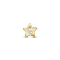 Topaz Star Element Til Ur - Blankpoleret Forgyldt Sterling Sølv m. 1 Topas