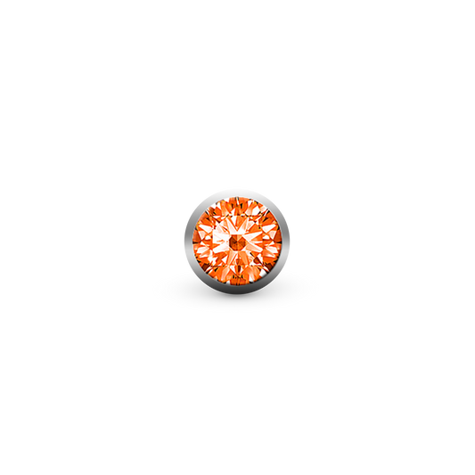 Orange safir, stor Ædelsten - CHRISTINA