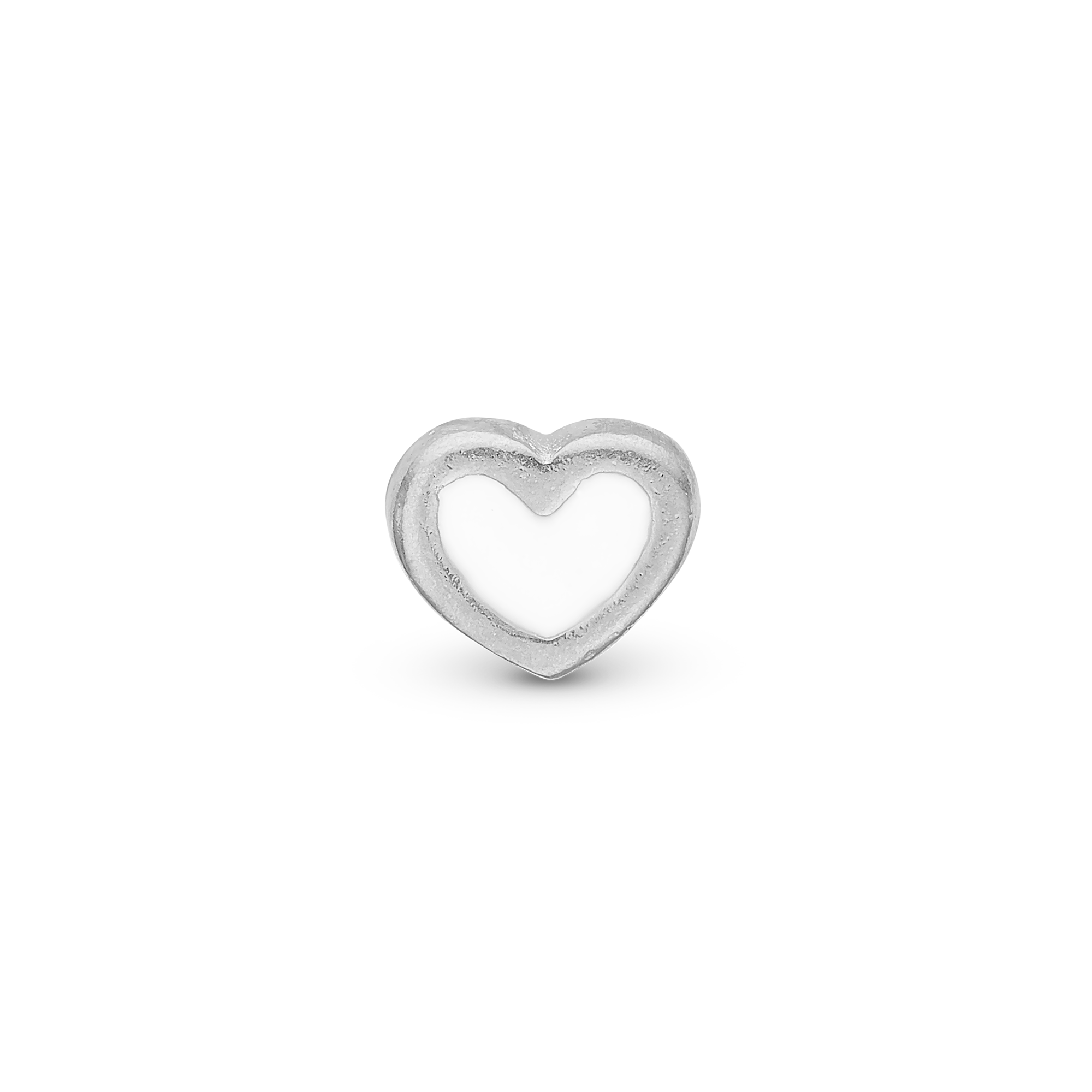 White Enamel Heart Elementer til collect ure - CHRISTINA