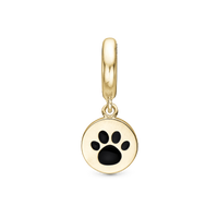 My Pet Hænger Charm 6 mm Til Armbånd - Blankpoleret Forgyldt Sterling Sølv