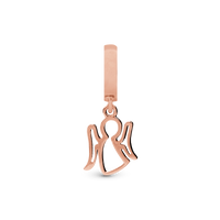 Angel in the Sky Hænger Charm 6 mm Til Armbånd - Blankpoleret Rosaforgyldt