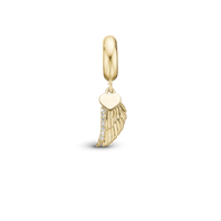 No Peace like in Heaven - Hænger Charm 4 mm Til Armbånd - Forgyldt Sterling Sølv
