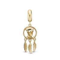 Female Voice - Hænger Charm 4 mm Til Armbånd - Forgyldt Sterling Sølv