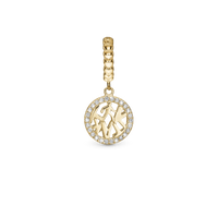 Tik Tak - Hænger Charm 4 mm Til Armbånd - Forgyldt Sterling Sølv