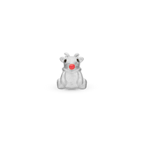 Julecharm Rudolf - Charm 4 mm Til Armbånd - Børstet Sterling Sølv