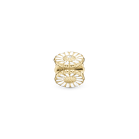 Marguerits Beauty - Charm 4 mm Til Armbånd - Blankpoleret Forgyldt Sterling Sølv m. 1 Topas