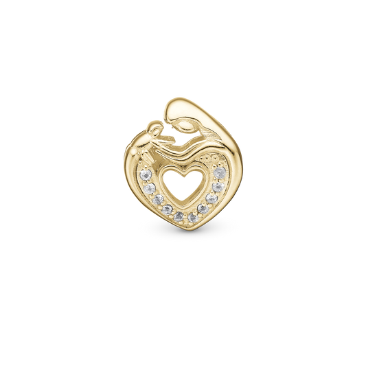 Mother & Child Heart Charms til sølvarmbånd - CHRISTINA