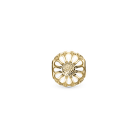 Marguerit - Charm 4 mm Til Armbånd - Blankpoleret Forgyldt Sterling Sølv
