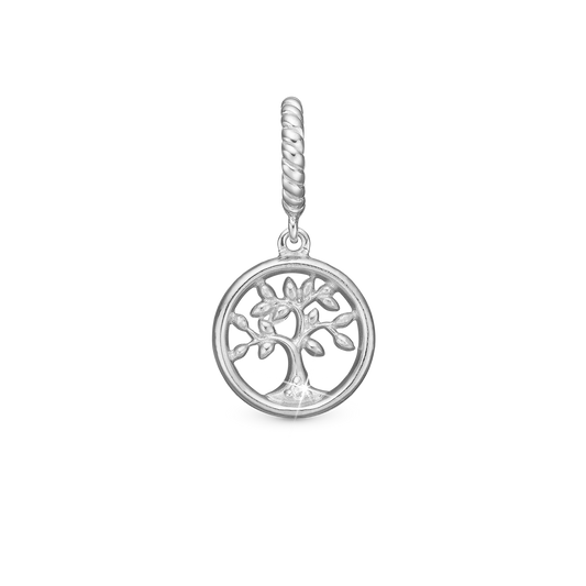 Diamond Tree of Life, silver charm