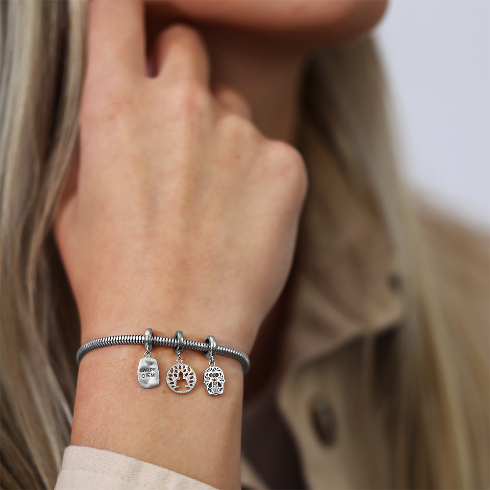 Hamsa Hand Charms til sølvarmbånd - CHRISTINA