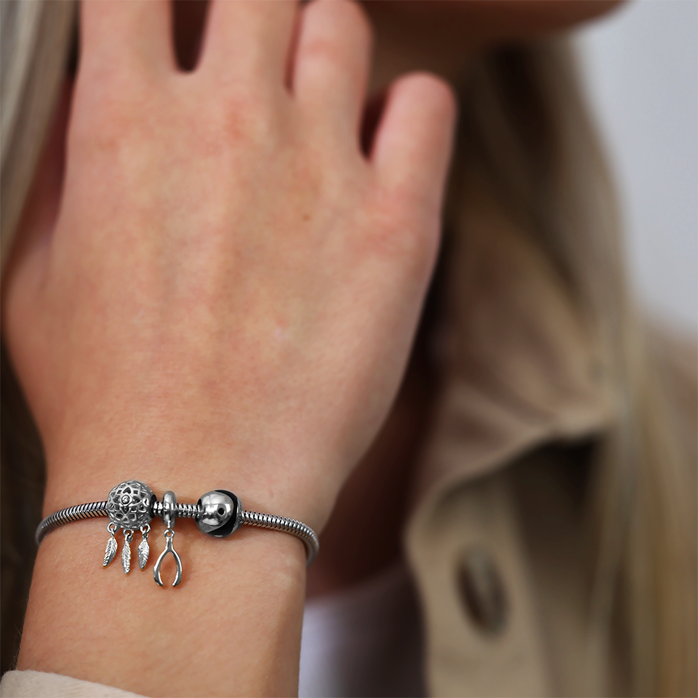 Wishbone Charms til sølvarmbånd - CHRISTINA