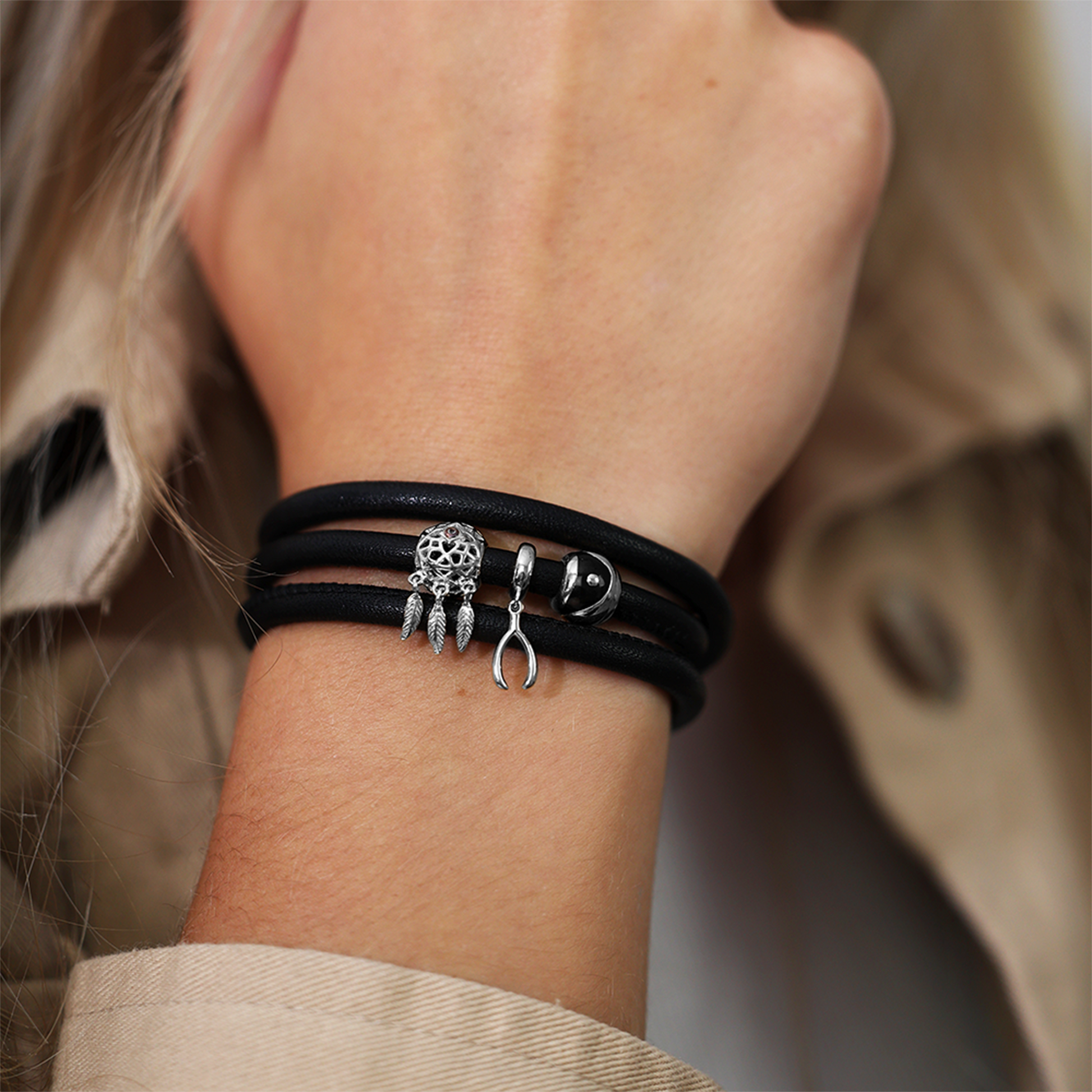 Wishbone Charms til sølvarmbånd - CHRISTINA