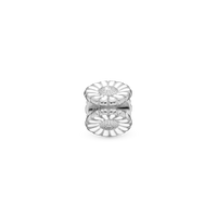 Marguerits Beauty - Charm 4 mm Til Armbånd - Blankpoleret Sterling Sølv m. 1 Topas