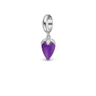 Purple Chalcedony charm sølv Charms til sølvarmbånd - CHRISTINA