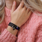 Purple Chalcedony charm sølv Charms til sølvarmbånd - CHRISTINA