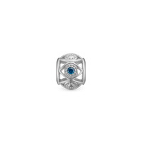 Magic Eye - Charm 4 mm Til Armbånd - Sterling Sølv m. 1 Cubic Zirkonia