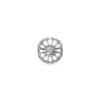 Marguerit - Charm 4 mm Til Armbånd - Blankpoleret Sterling Sølv
