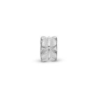 Leaf stopper - Charm 4 mm Til Armbånd - Blankpoleret Sterling Sølv
