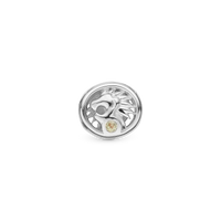 Stjernetegn Løve - Charm 4 mm Til Armbånd - Blankpoleret Sterling Sølv m. 1 Peridot