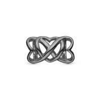 Eternity charm Charm 6 mm til Classic Læderarmbånd - Blankpoleret Rutheniumbelagt