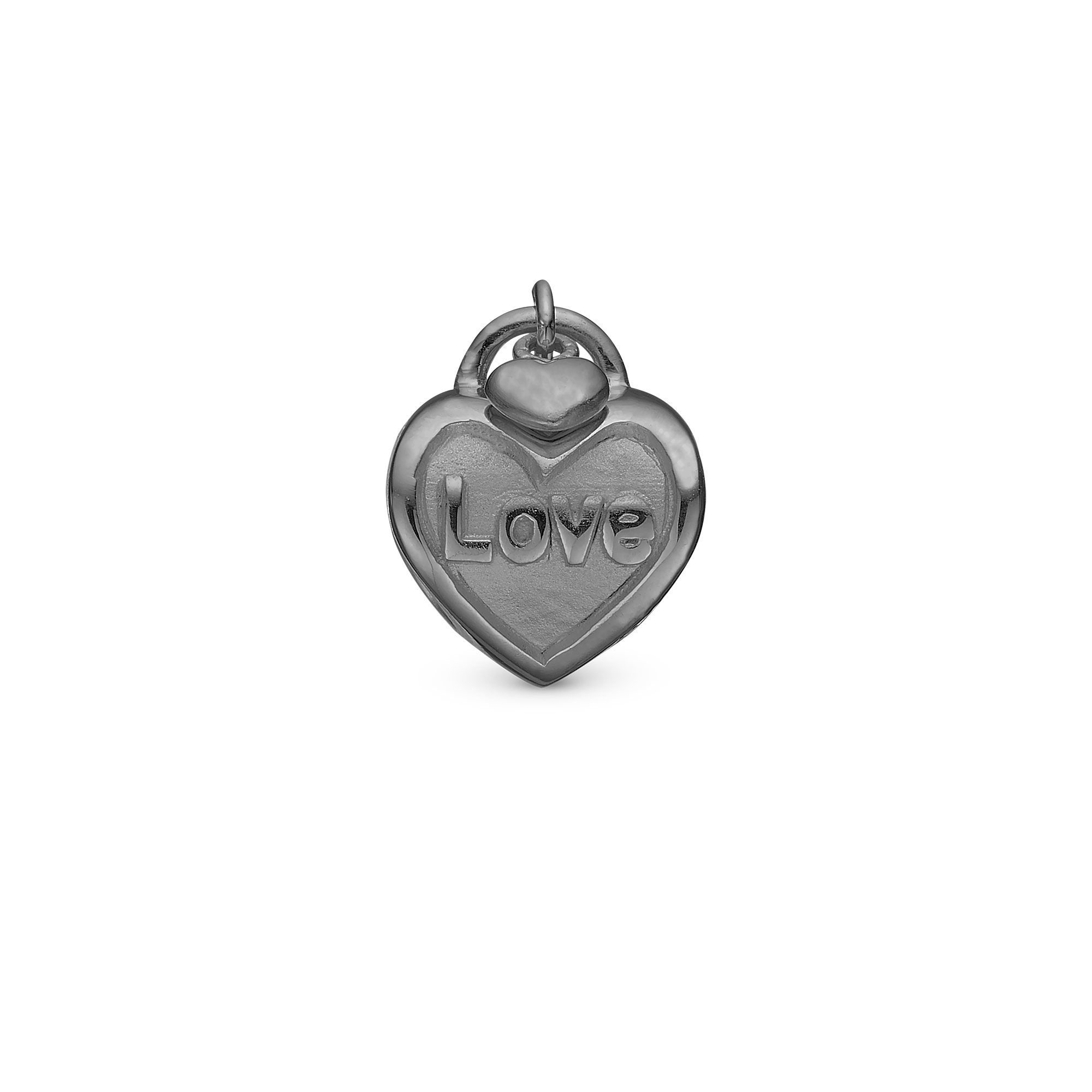 Love Lock charm sort ruthenium Charms til læderarmbånd - CHRISTINA