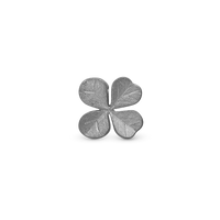Four Leaf Clover Charm 6 mm til Classic Læderarmbånd - Mat Rutheniumbelagt