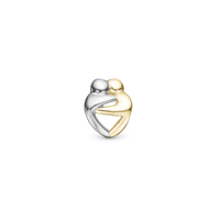 Hugs charm Charm 6 mm til Classic Læderarmbånd - Blankpoleret Bicolor